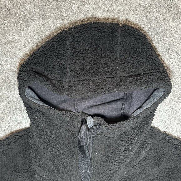 Lululemon Short Sweet & Sherpa Jacket Womens L Large Black Reversible Full Zip - Picture 3 of 14